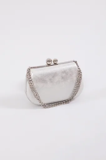 borsa in argento con chiusura in argento