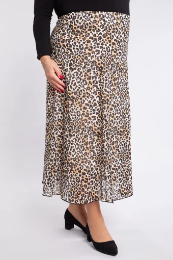 Gonna con stampa leopardata