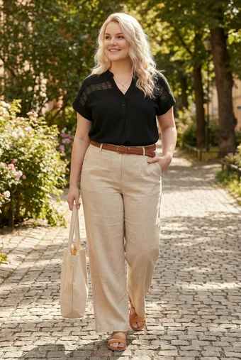 blusa di chiffon nero con decorazioni