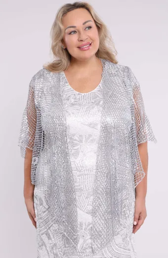 Bolero argento con paillettes