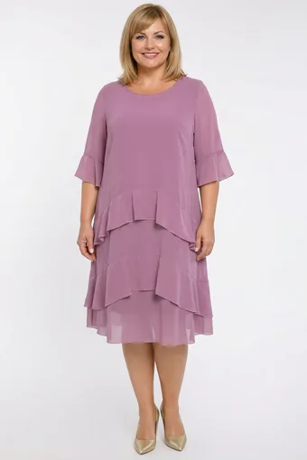 abito in chiffon rosa