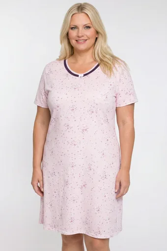 camicia da notte floreale rosa