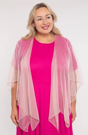 bolero in chiffon rosa