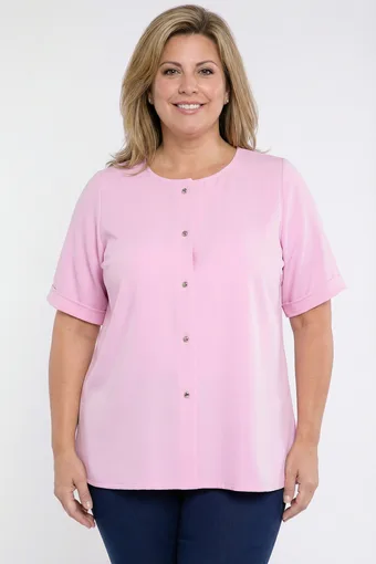 Camicetta rosa chiaro con bottoni