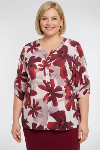 Blusa fantasia bordeaux