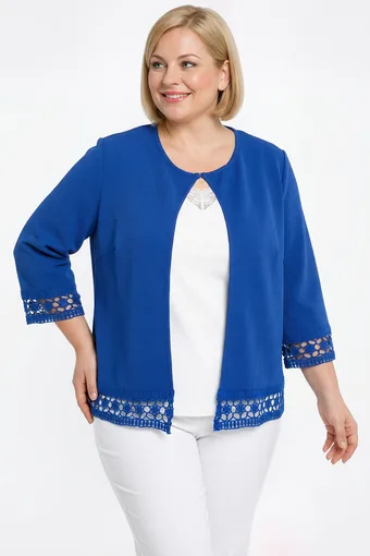 cardigan fiordaliso con ricamo