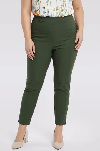 pantaloni con gamba affusolata verdi