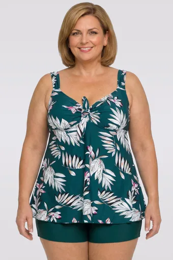 Vestito con foglie verdi