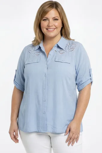 camicia blu