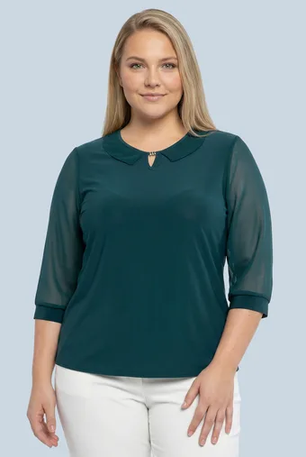 copia di Blusa con motivi bianchi e beige