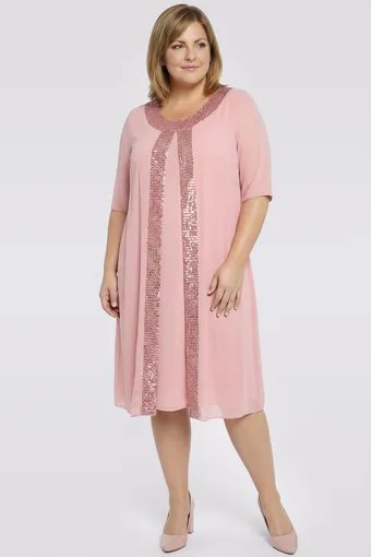 Abito rosa con paillettes