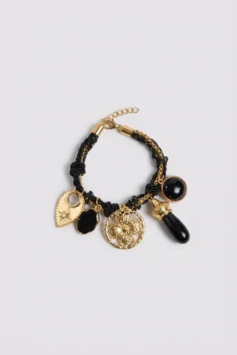 bracciale oro e nero