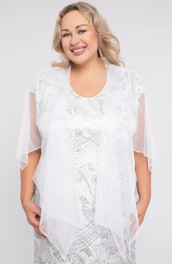 Bolero in chiffon bianco