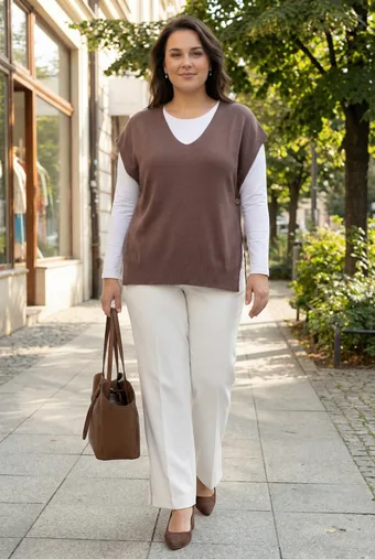 copia di gilet nero con tasche