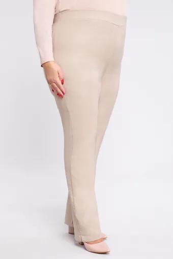 Pantaloni beige a vita molto alta