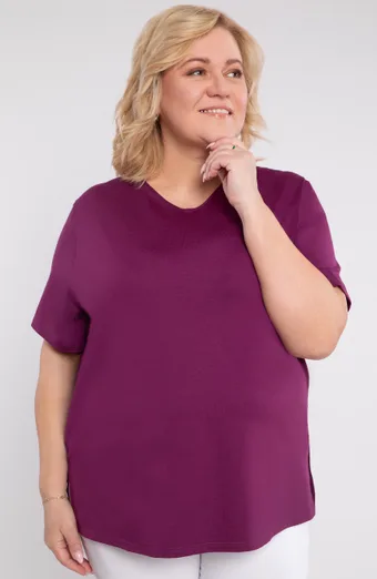 Camicetta viola in maglia