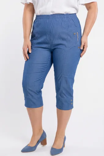 pantaloni di jeans a metà polpaccio
