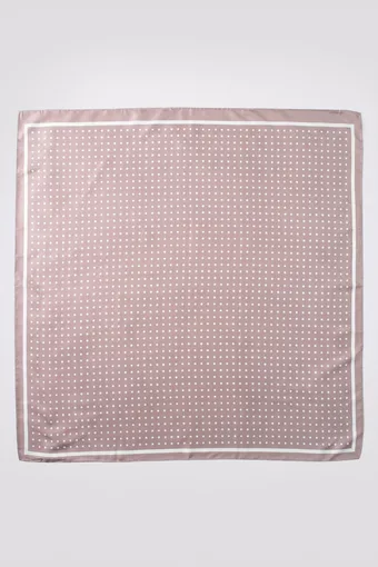 Foulard con motivo a pois bianchi