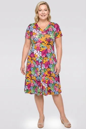 Vestito con fiori colorati