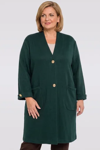 maglione lungo verde scuro