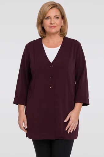 Giacca bordeaux ampia con polsini
