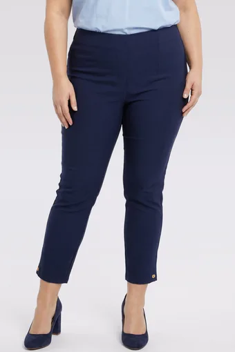 pantaloni a vita alta blu navy