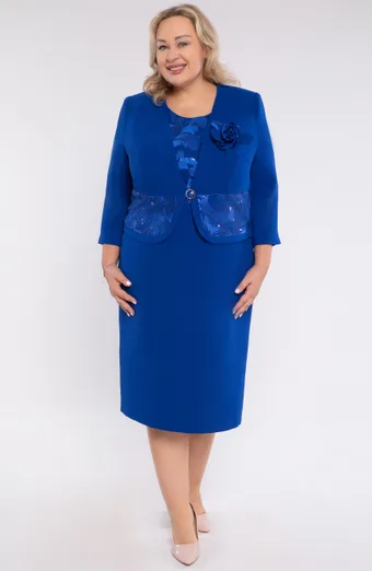 Tailleur da cerimonia in blu fiordaliso