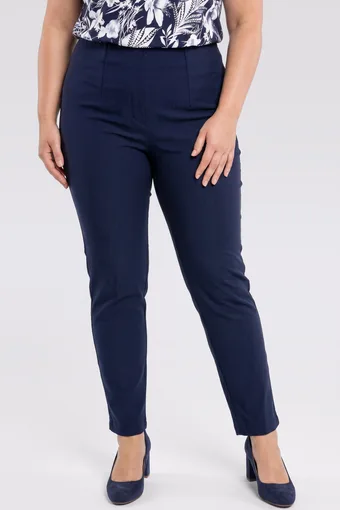 pantaloni con gamba affusolata blu navy