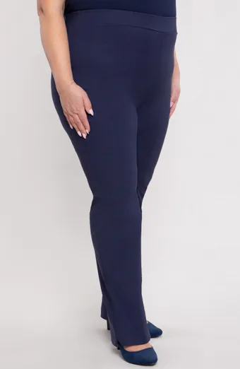 Pantaloni blu navy a vita molto alta