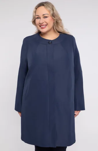 Elegante cappotto blu navy