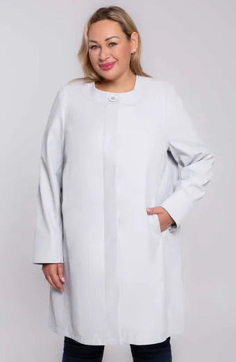 Elegante cappotto grigio chiaro
