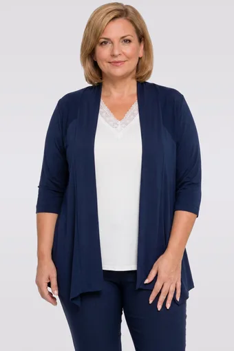 cardigan in viscosa blu navy