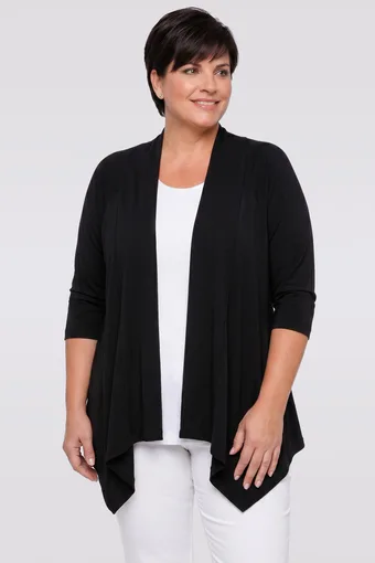 cardigan in viscosa nera