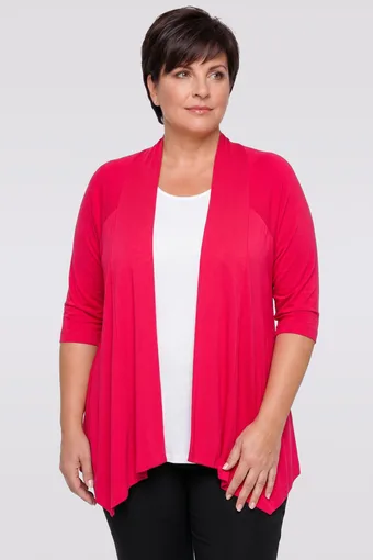 cardigan in viscosa rosa scuro