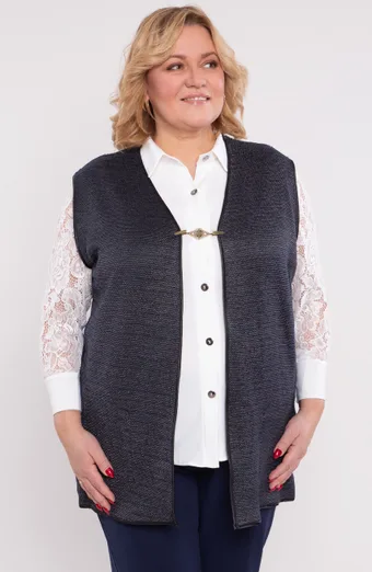 gilet reversibile blu navy