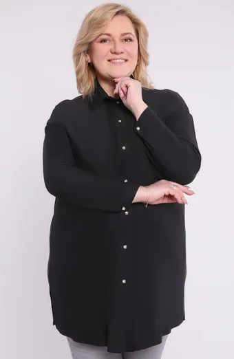 camicia lunga nera