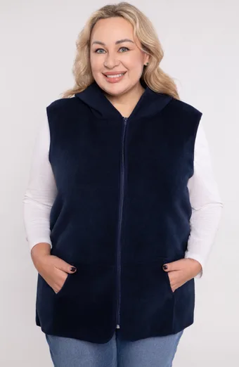 gilet caldo blu navy