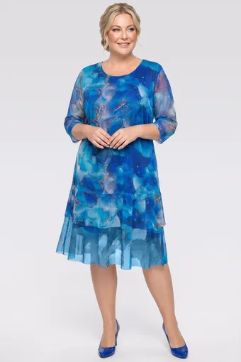 vestito blu fiordaliso
