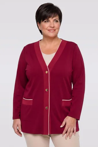 maglione a cinture bordeaux