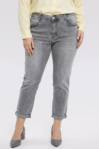 Pantaloni classici in denim grigio