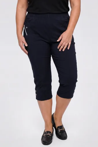 Pantaloni blu navy a metà polpaccio