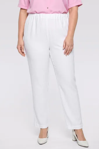 Pantaloni in viscosa bianca