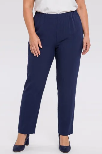 Pantaloni in viscosa blu navy