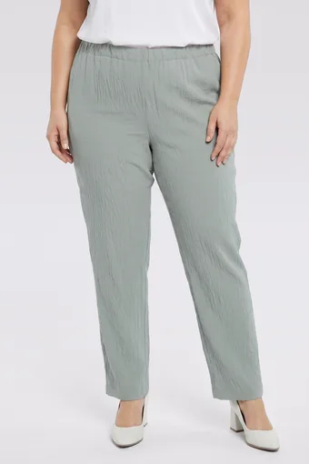 Pantaloni in viscosa verde chiaro