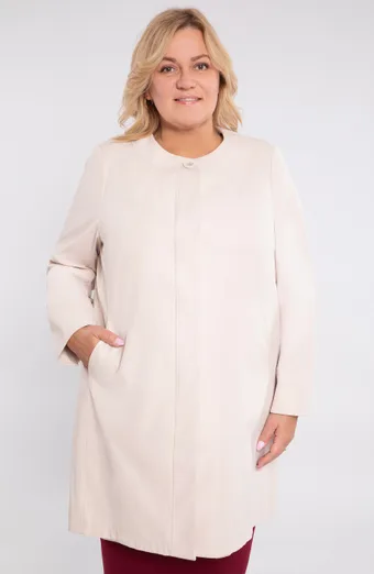 Elegante cappotto color crema