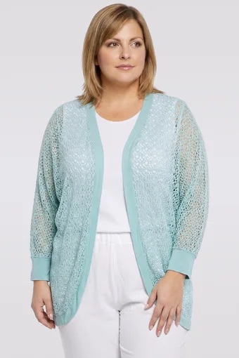 cardigan traforato color menta