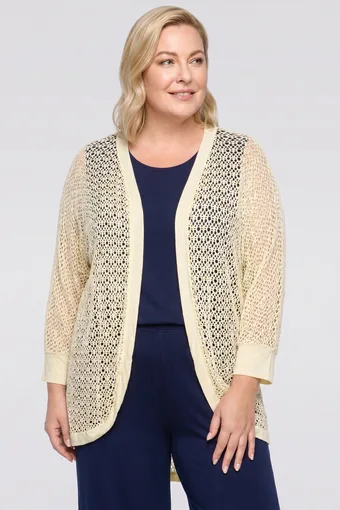 cardigan traforata color giallo chiaro