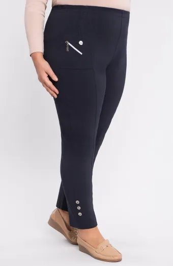 Pantaloni lunghi blu navy con tasche