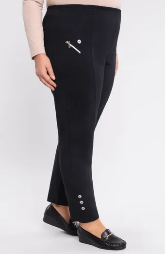 Pantaloni lunghi neri con tasche