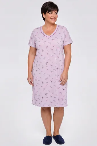 camicia da notte rosa chiaro a fiori